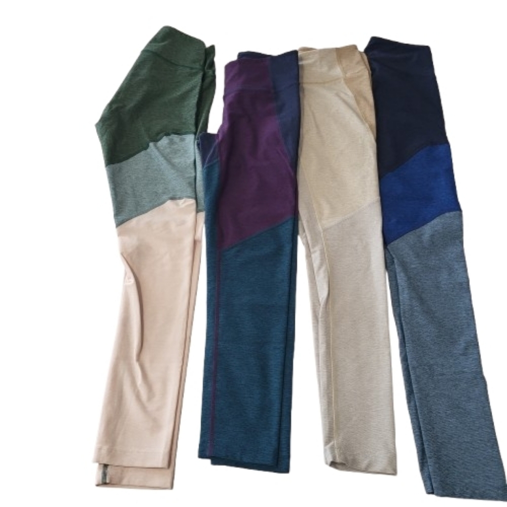 Outdoor Voices 7/8 Springs Leggings LOT OF 4 PAIRS Blue Green Purple Tan Size XS